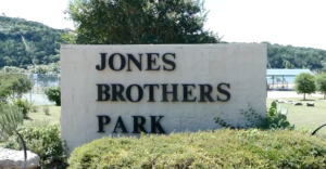 Jones Brothers Park entrance sign