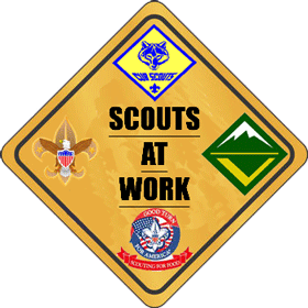 scouts at work sign