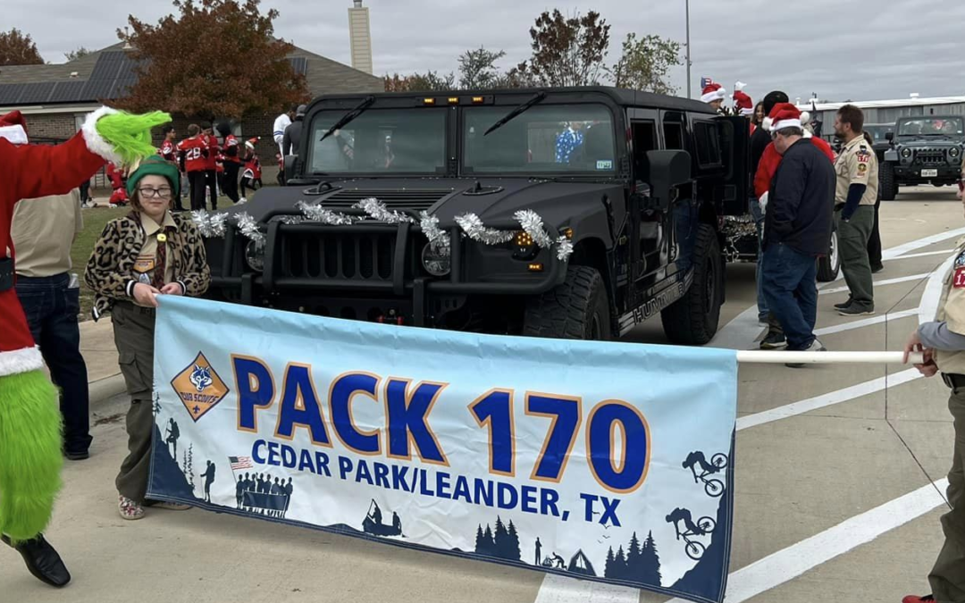 Pack 170 in the Leander Christmas Parade